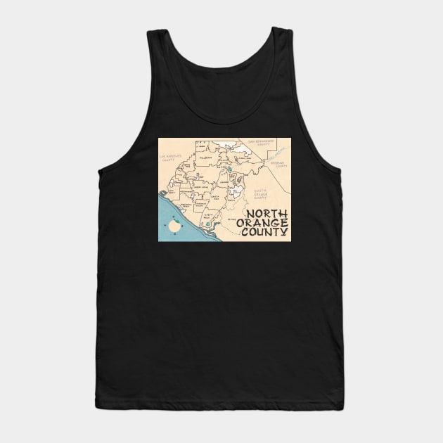 North Orange County Tank Top by PendersleighAndSonsCartography